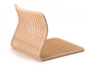 受注生産品】籐・ラタンの座椅子/国産/YMK長岡/W465・D550・H410/F 